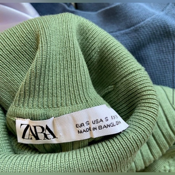 Zara Ribbed Knit Sweater Turtleneck Size Small - Picture 3 of 3
